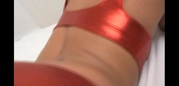  How do I look in my tight red PVC panties